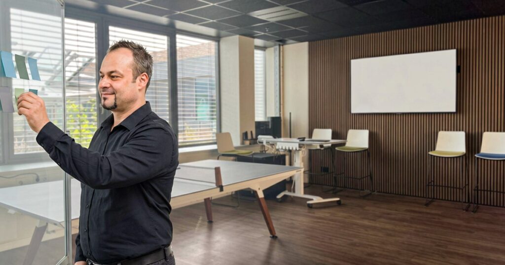 Autor André Kremer nach einem Workshop.